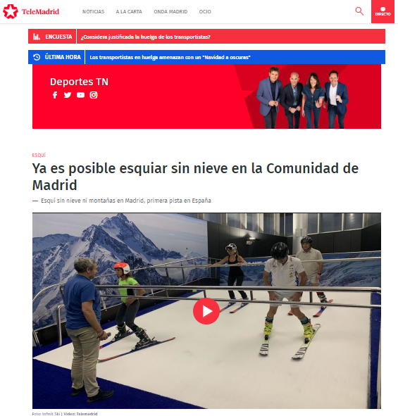 Ya es posible esquiar sin nieve en la Comunidad de Madrid-14/11/22