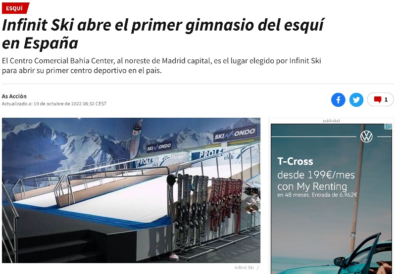 Infinit Ski abre el primer gimnasio del esquí en España-19/10/2022